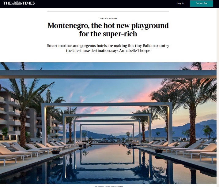 Article de the times sur le montenegro